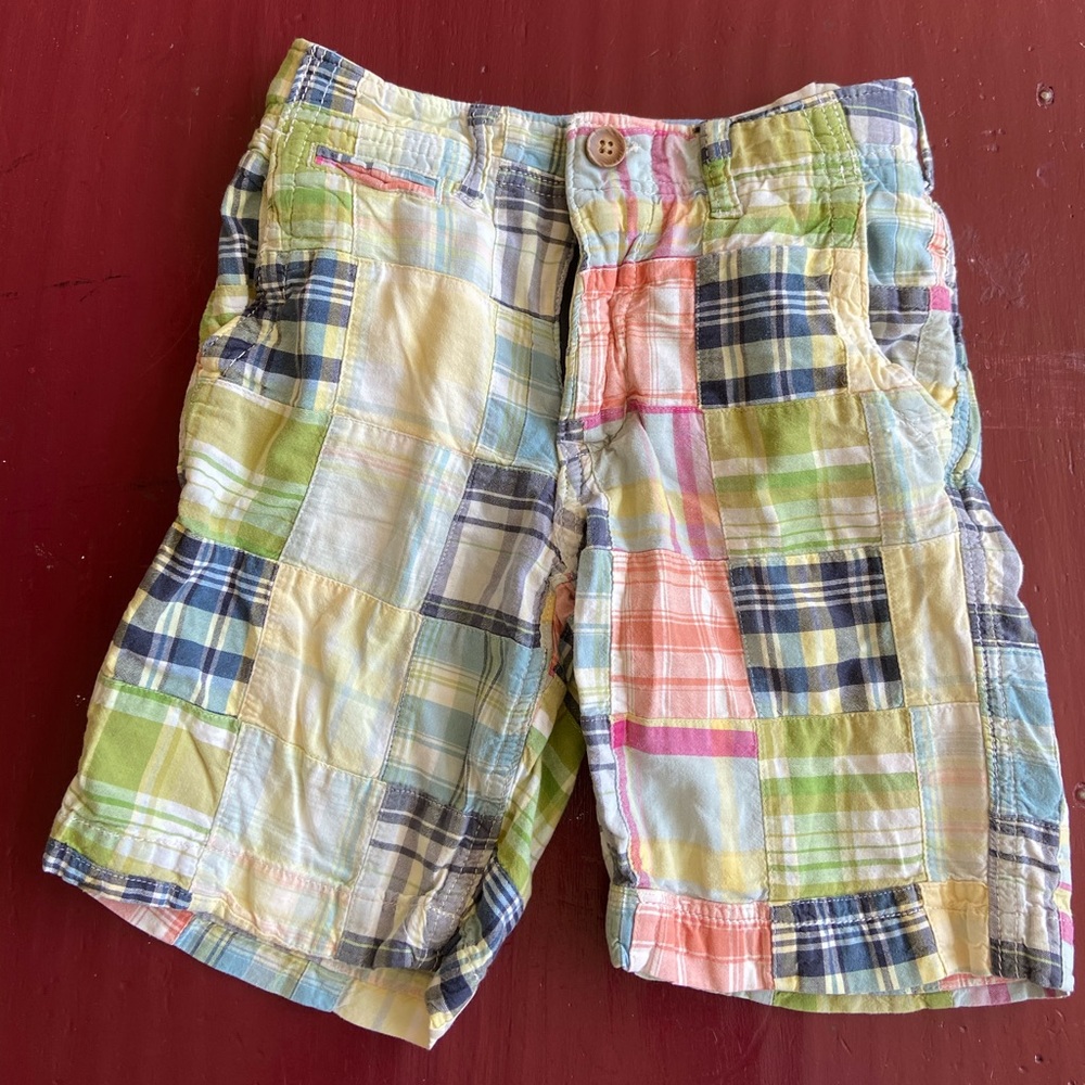 GapKids multi-color plaid boys shorts